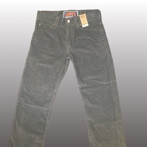 New Levi’s corduroy charcoal gray Low Loose 549 jeans